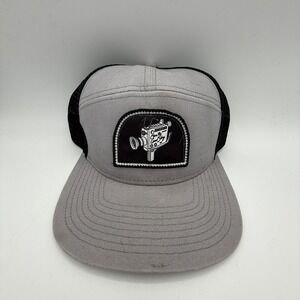 Vintage Gray Trucker Hat Camera Patch Snapback Cap
